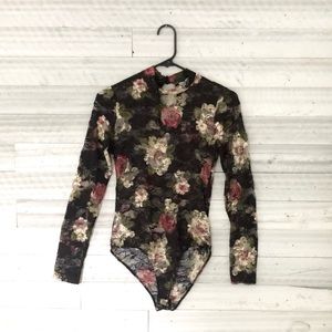 Floral body suit